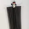 Decoraciones de Halloween Colgantes Sombreros de Calavera, Corbatas de Moño, Gasa Negra, Adornos Colgantes para Casa Embrujada y Bar, Accesorios y Artículos Decorativos