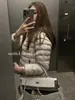Chaqueta acolchada ligera con capucha para mujer talla grande, invierno, estilo coreano, corte holgado, moderna y cálida