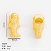Antigo mudo ouro grande buraco flor de pêssego lingote sorte saco frisado coração de pêssego dos desenhos animados diy pulseira colar frisado acessórios atacado