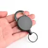 Hebilla de plástico de fácil extracción Cable de acero inoxidable de 1 mm de grosor Cuerda de cable de acero telescópica de alto rebote Hebilla de metal Llavero anti-pérdida anti-robo