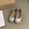 Zapatos Individuales Retro de Punta Redonda y Boca Baja para Mujer, Nuevo Estilo Coreano de Primavera y Otoño, Estilo Francés de Noche, Zapatos Casuales Planos sin Cordones tipo Frijol