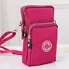 Bolsa Cruzada de Mano Directa de Fábrica al por Mayor Bolsa para Teléfono Móvil de Pantalla Grande Billetera para Monedas Bolso Colgante para Cuello/Muñeca Running Vertical Mini