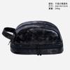 Bolsa de Cosméticos de Negocios de Alta Gama para Hombre, Piel PU, Impermeable, Se Puede Llevar o Colgar, Gran Capacidad, Bolsa de Almacenamiento de Artículos de Tocador para Viajes