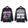 Sudadera con Estampado Retro Street Rock de Moda Hellstar de Manga Larga para Hombre y Mujer Corte Holgado