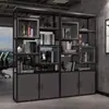 Divisória de Sala de Estar Estante de Livros Combinação Simples de Ferro de Piso Rack de Armazenamento Estante de Livros de Escritório Armário de Armazenamento de Entrada
