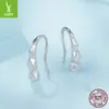 Ganchos de Orelha Acolchoados Geométricos Simples Novos Yinziyun para Mulheres Brilhantes de Alta Qualidade Brincos Acolchoados de Prata Esterlina S925 Brincos