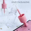 Botella de Leche Redonda para Pedidos Jinze, Botella de Brillo de Labios Totalmente de PP, Tubo para Labial en Barro, Material de Empaque Tubo Vacío de Plástico
