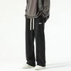 Calça Reta de Peça Única Masculina Solta com Cordão Solta Reta Casual Versátil Emagrecedora Calça Esportiva Meninos
