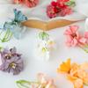 Simulación de flor de trompeta, guirnalda de flores de jazmín, accesorios para coronas hechas a mano, horquillas para el pelo, tocados, arreglos florales, flores para bodas, pared.