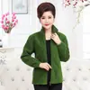 Abrigo de primavera y otoño para mujer de mediana edad y anciana, chaqueta de lana para madre de 40-50-60 años, suéter de lana de mediana edad