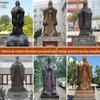 Estátua de Confúcio em Bronze Fundido Escultura Campus Paisagem Figura Estátua de Bronze de Confúcio Educação Tema Cultura Estátua de Bronze de Confúcio