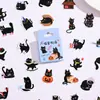 Adesivos de gato fofos Materiais de decoração para diário DIY Decoração de artesanato para crianças Adesivos de paisagem Adesivos de vedação adesivos