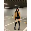 Botas largas de tacón alto hasta la rodilla para mujer, nuevo estilo otoño e invierno 2025, botas ajustadas de punta fina de ante, botas largas de tacón de aguja de tubo alto