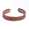 Temu Pulseira Magnética Retro Hot Cross-border Padrão Árvore da Vida Arranjo Pulseira Magnética de Bronze para Homens e Mulheres