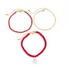 Joyería Transfronteriza Europea y Americana Tobillera Bohemia de Cuentas Pequeñas Multicapa Estilo Étnico Ins Colgante de Perla Accesorio para el Pie