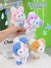 Chaveiro de Pelúcia de Urso e Coelho Criativo e Personalizado Costurado Boneca Fofa Loja de Pegadores de Bonecas Fornecedor de Presentes