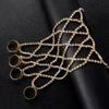 Pulsera de diamantes para bochornos transfronteriza de Europa y Estados Unidos, temperamento de personalidad para mujer, novia, diamantes, pedrería, pulsera de dedo, joyería al por mayor