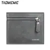 Billetera Corta de Lujo Ligero para Hombre Moda Cremallera Piel PU Compartimento Grande para Billetes Transfronteriza Ultra Delgada Billetera para Billetes de Dólar Venta al por Mayor