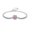 Pulsera de Plata Esterlina de Venta Caliente Transfronteriza Moda Circonio de Alto Color Moissanita Cierre de Langosta Pulsera Ajustable Joyería para Mujer Venta al por Mayor