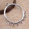 44X37Mm 3.1g Color Plata Antigua Retro Accesorios DIY Conectores para Pendientes Conectores Simples Redondos para Pendientes