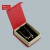 Caja de Joyería 20C Estampado en Caliente Patrón de Diamante Imán Frontal Caja de Regalo Caja de Empaque Caja de Almacenamiento Se Puede Personalizar con Logo