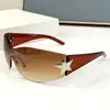 Gafas de Sol para Mujer con Diseño de Estrella de Cinco Puntas Montura Retro Gafas de Sol Modernas Europeas y Americanas Nuevas Y2K Milenio Gafas de Sol Sexy para Mujer