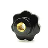 PP+ Flor de Ciruelo de Cobre Tuerca de Apriete Manual Tuerca de Siete Estrellas con Agujero Pasante Negra M4-M12 Sin Herramientas Apriete Manual Alta Resistencia