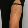 YUE Cadena de pierna sexy casual europea y americana con borla de strass con forma de estrella geométrica cadena para el muslo H00