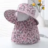 Sombrero de Sol para Mujer de Estilo Nuevo de Verano con Ala Ancha, Versátil Sombrero para Recoger Té con Protección UV, Sombrero de Protección Solar para Ciclismo