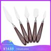 Conjunto de 5 peças de chocolate creme de espátula pequeno bolo de espátula decoração alisamento espátula tonalização fermento ferramenta terno
