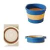 Cubo portátil plegable para pedicura para uso doméstico, tina engrosada para remojar los pies con función de masaje, bañera para pedicura elevada y profunda