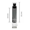 Botella Portátil Rellenable con Spray Continuo 100ml Negra PET Botella Pequeña con Spray Hidratación Facial Botella con Spray Nano Ultra Fino