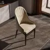 Silla Minimalista Moderna de Lujo Ligero, Silla de Comedor para Hotel, Taburete con Respaldo para Casa de Alquiler, Silla Suave para Ocio en Casa y Mahjong