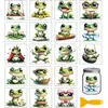 Adesivos de Transferência a Frio Ursinho Fofo em Aquarela para Copos de Vidro, Vasos de Flores, Cadernos, Decoração DIY, Adesivos Criativos Feitos à Mão