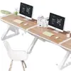 Combinación de Escritorio de Oficina y Mesa de Estudio, Escritorio Doble Moderno Simple de Oficina para Múltiples Personas, Escritorio Simple para Personal, Escritorio de Computadora, Modelo Largo