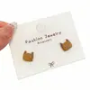 Pendientes de mariposa negra gótica con diamantes de imitación, diseño de planeta, para niña, estilo retro, con forma de corazón, a la moda, con tarjeta de tres piezas.