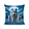Funda de Almohada para Todas las Estaciones con Diseño de Colibrí, Hibisco, Lobo y Gato, Funda de Cojín para Sofá Decoración del Hogar Estilo Rústico