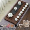 Bandeja de Té Madera Maciza Piedra Wujin Hogar Bloque Entero Mesa de Té Simple Flor Pera Mar de Té Drenaje Juego de Té Kung Fu traje