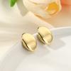Elegantes pendientes de botón con superficie fotosensible avanzada, geométricos, de lujo, chapados en cobre, oro de 18 quilates, con personalidad, de nicho, combinables con todo, sencillos.