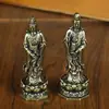 Adorno de Latón de Guanyin para Mesa de Sala de Estar, Pequeño Producto de Cobre, Adorno de Cobre Estilo Antiguo, Artesanía de Metal de Cobre Puro Envejecido