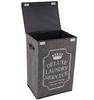 Cubo grande para guardar ropa sucia de algodón y lino, caja de almacenamiento con tapa, caja de almacenamiento de ropa