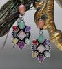 Pendientes de piedras preciosas de color ágata con incrustaciones transfronterizas nuevos de Rong Yu, pendientes de piedras preciosas del suroeste de plata tailandesa 925 vintage de Europa y Estados Unidos