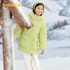 Ropa para Niños Balabala Chaqueta de Plumas para Niñas Abrigo Acolchado para Niños Abrigo Grueso de Invierno Top con Capucha de Textura Dulce