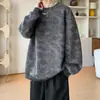 Nueva Sudadera de Algodón Tie-Dye Simple y de Moda 360g Estilo Japonés Tendencia Harajuku Versátil Artística Ins