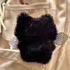 Nuevo Muñeco Gatito Negro Colgante de Bádminton Soporte de Pelota Colgante Exclusivo para Muñeco Llavero de Pareja