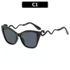 Novos Óculos de Sol Femininos Moda Cat-Eye Haste em Formato de Cobra Óculos de Sol Tendência Europeus e Americanos Proteção Solar Óculos de Sol