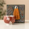 Taza Maestra de Té de Arcilla Púrpura Cinabrio Lujo Ligero de Alta Gama Taza para Degustación de Té de Plata 999 Taza Individual Taza de Té Kung Fu Chino