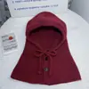 Pasamontañas Estilo Coreano para Mujer Sombrero Cálido de Otoño e Invierno Bufanda para el Cuello Protector de Cuello Protección para los Oídos Integrada Gorro de Lana Tejido