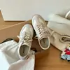 Gabinete Lan Retrô Tênis de Treino Alemão Feminino 2026 Novo Sapatos de Cano Baixo Boca Rasa Sapatos Únicos Bico Redondo Cadarço Solado Plano Esportivo Casual Tênis de Skate