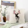 Mobiliário Doméstico Transfronteiriço Gatos Nórdicos, Cachorros, Peixes, Raposas, Pandas, Veados, Fronhas de Animais, Fronhas de Linho para Sofá e Mesinha de Cabeceira Venda por Atacado